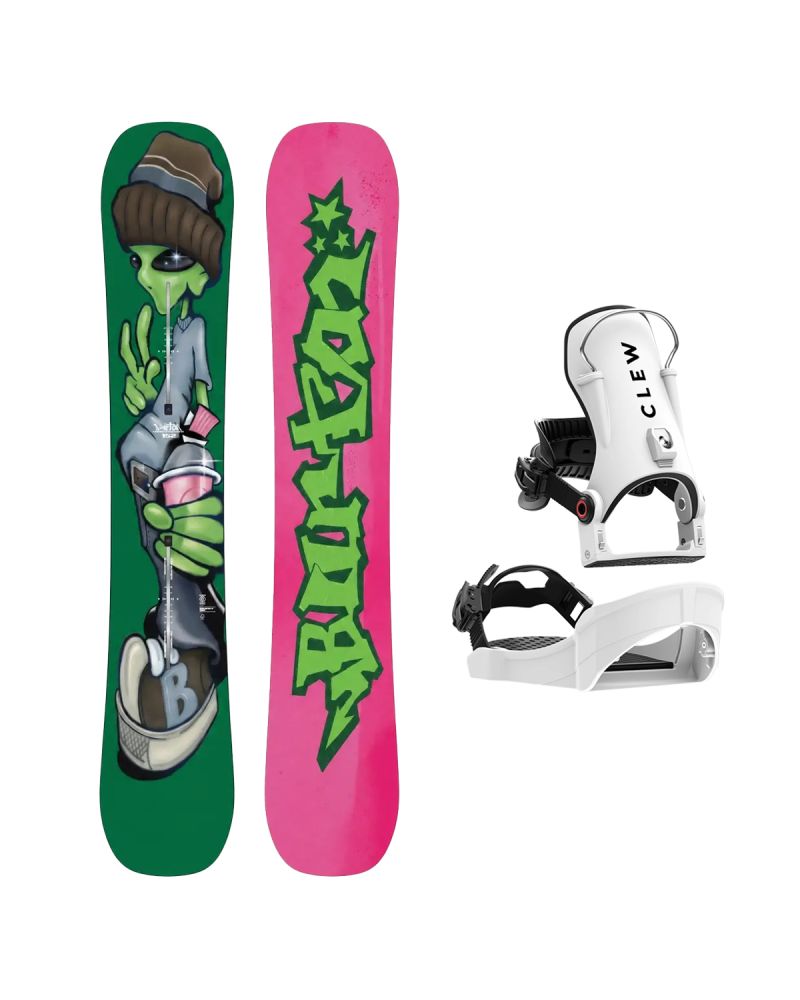 SET Placa Snowboard BURTON - GOOD COMPANY Camber 2027 + Legaturi Snowboard CLEW Independence 1.0 2027 - White