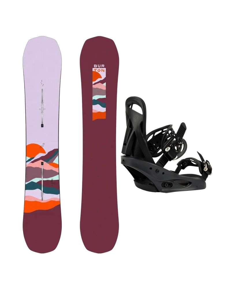 SET Placa Snowboard BURTON - SPELLBINDER PurePop Camber HORIZON 2027 + Legaturi Snowboard BURTON - Women's - CITIZEN Black W27