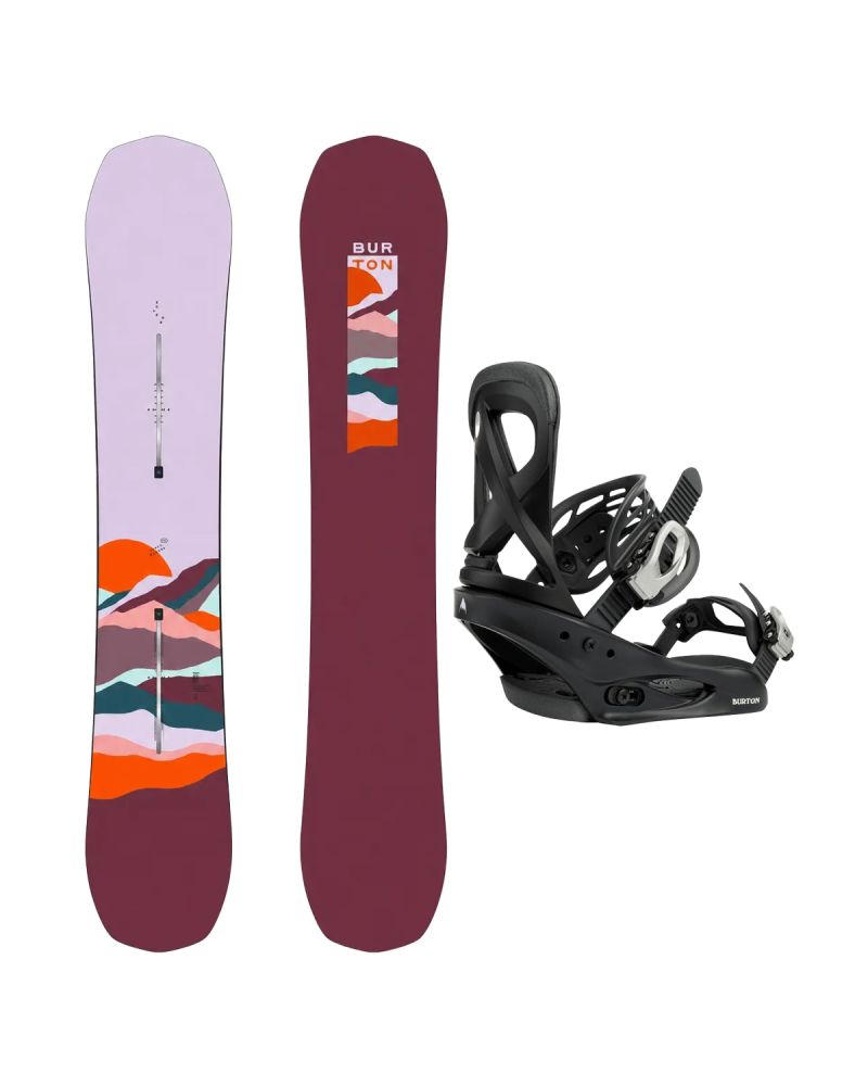 SET Placa Snowboard BURTON - SPELLBINDER PurePop Camber HORIZON 2027 + Legaturi Snowboard BURTON - Women's - SCRIBE Black W27