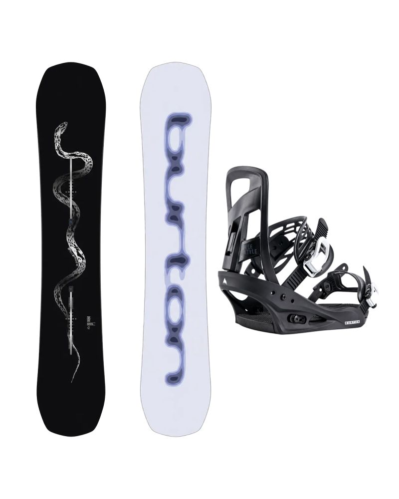 SET Placa Snowboard BURTON - SPELLBINDER PurePop Camber SERPENT 2027 + Legaturi Snowboard BURTON - Men's - FREESTYLE Black W27