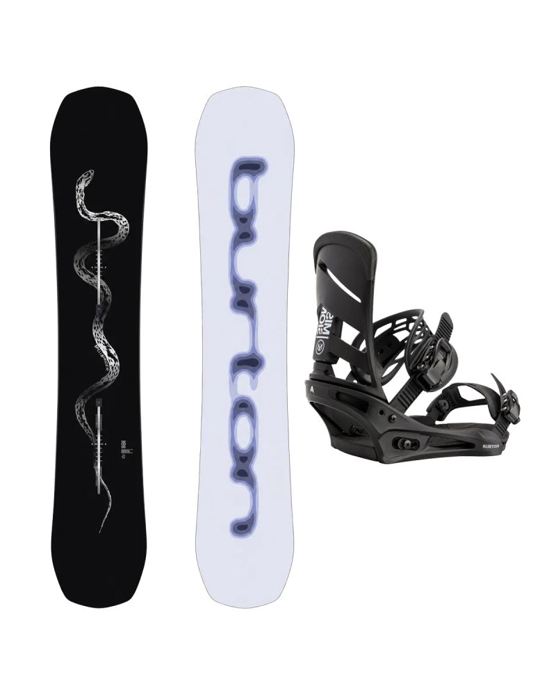 SET Placa Snowboard BURTON - SPELLBINDER PurePop Camber SERPENT 2027 + Legaturi Snowboard BURTON - Men's - MISSION Black W27