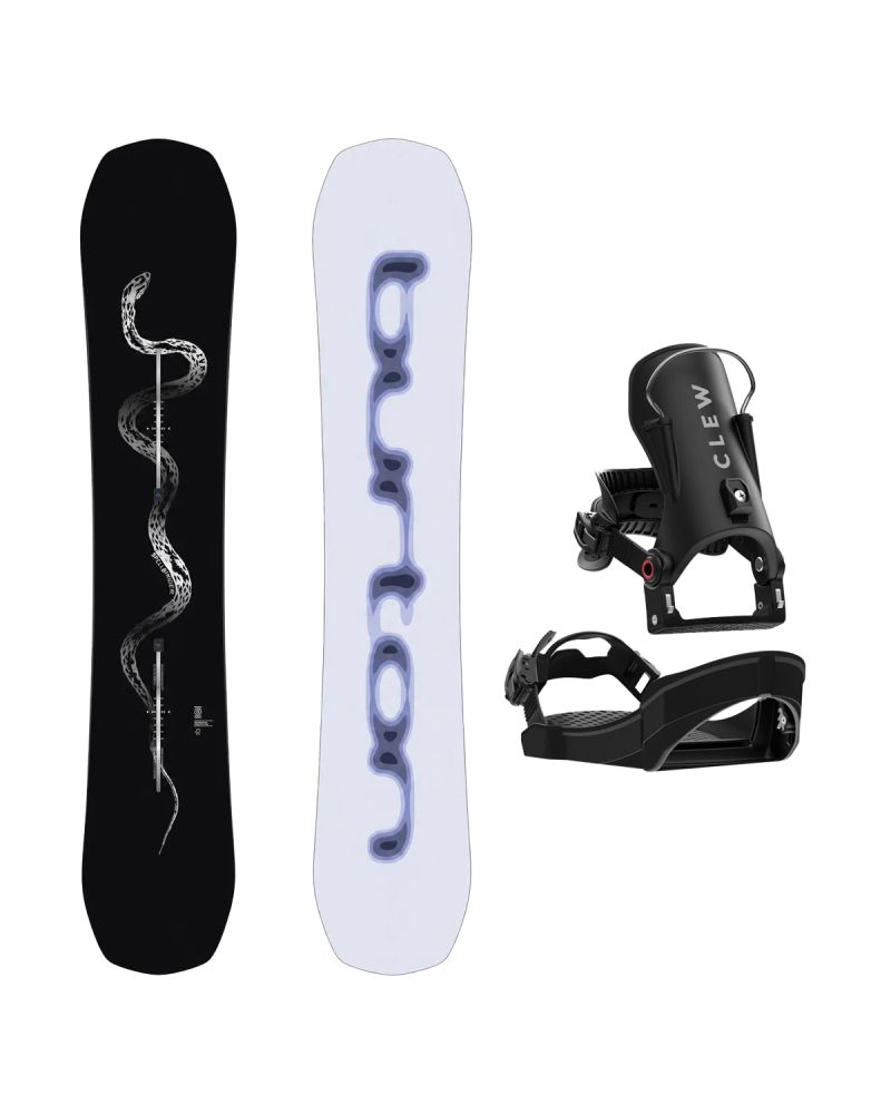 SET Placa Snowboard BURTON - SPELLBINDER PurePop Camber SERPENT 2027 + Legaturi Snowboard CLEW Independence 1.0 2027 - Black