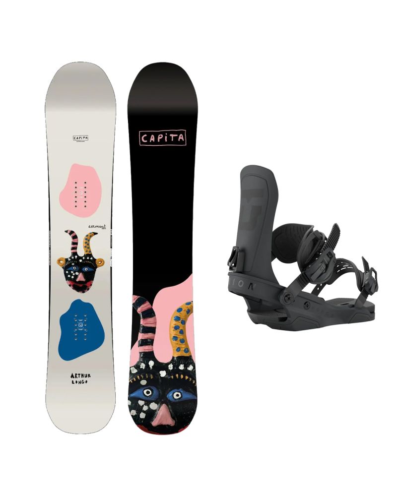 SET Placa Snowboard CAPiTA - AERONAUT WIDE 2027 - 158W + Legaturi Snowboard UNION Men's 2027 FORCE TEAM Black