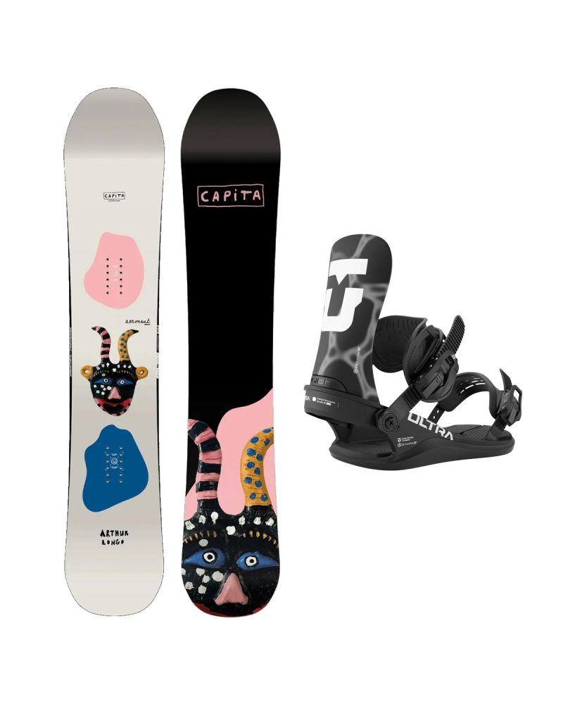 SET Placa Snowboard CAPiTA - AERONAUT WIDE 2027 - 158W + Legaturi Snowboard UNION Men's 2027 ULTRA Black