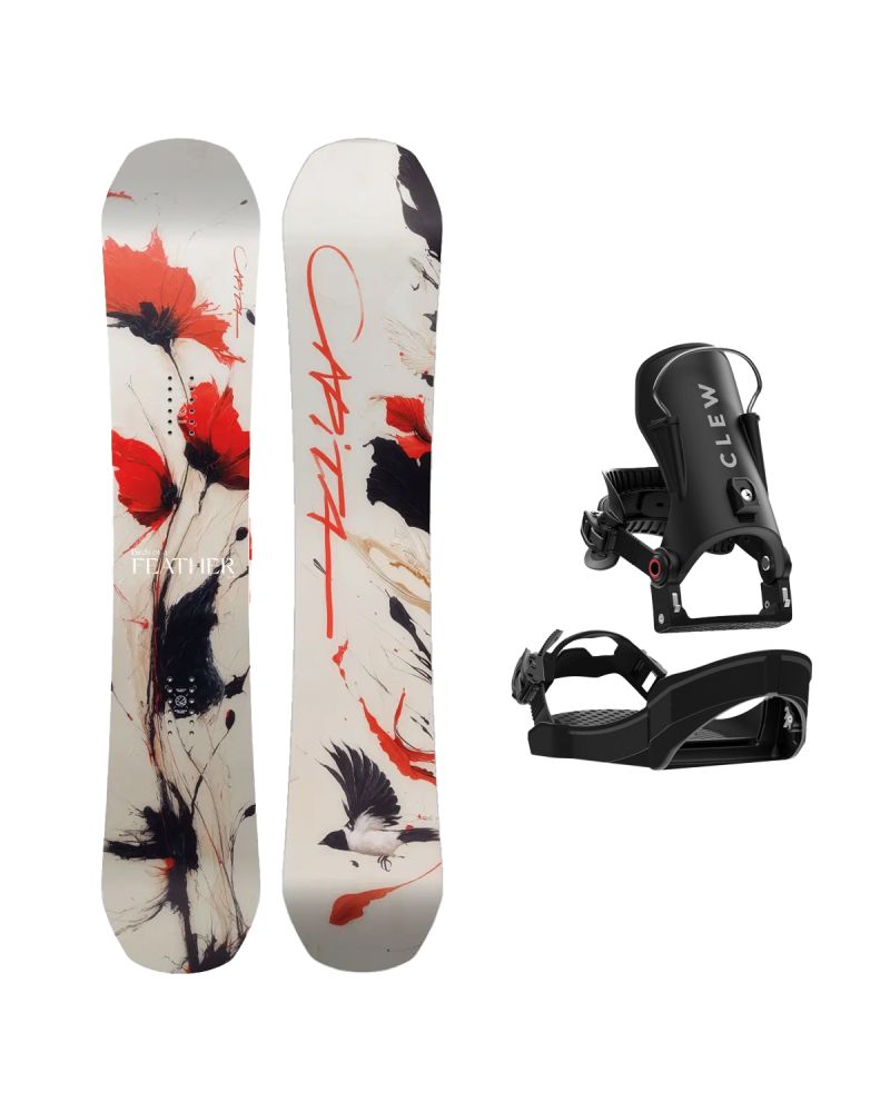 SET Placa Snowboard CAPiTA - BIRDS OF A FEATHER 2027 + Legaturi Snowboard CLEW Independence 1.0 2027 - Black