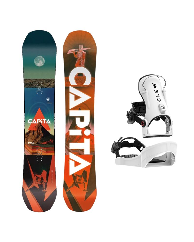 SET Placa Snowboard CAPiTA - D.O.A. 2027 + Legaturi Snowboard CLEW Independence 1.0 2027 - White