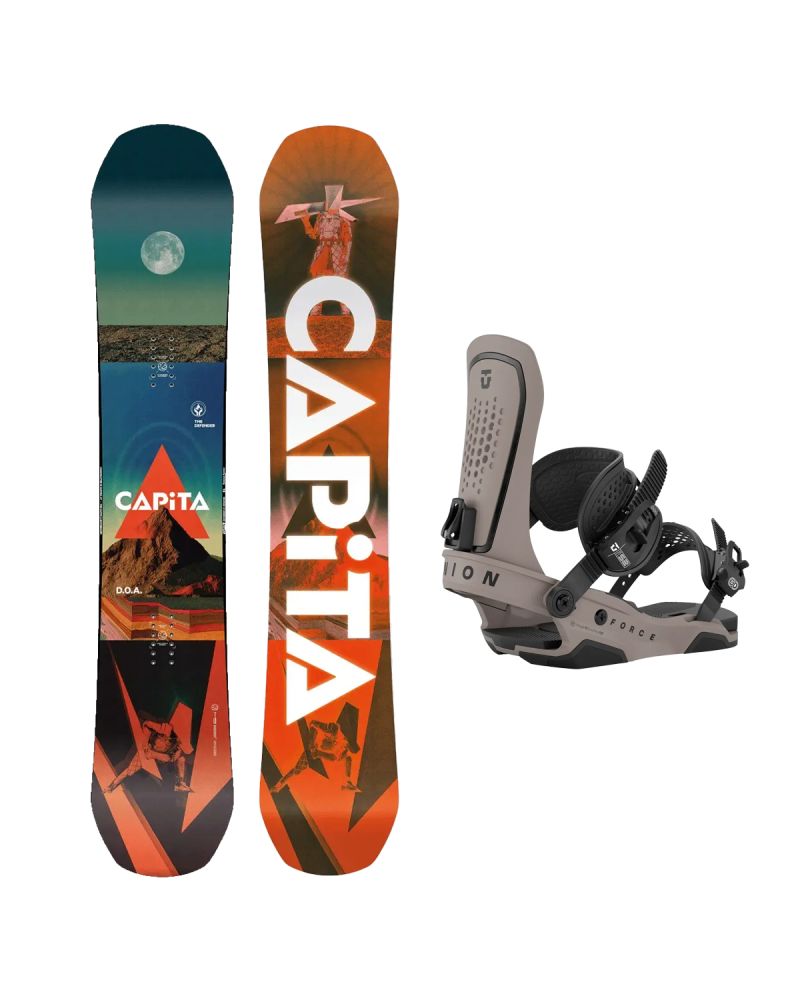 SET Placa Snowboard CAPiTA - D.O.A. 2027 + Legaturi Snowboard UNION Men's 2027 FORCE Brown