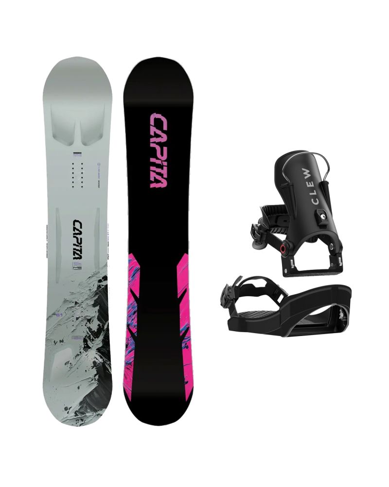 SET Placa Snowboard CAPiTA - MEGA MERCURY 2027 - 157 + Legaturi Snowboard CLEW Independence 1.0 2027 - Black