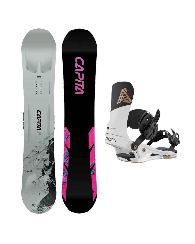 SET Placa Snowboard CAPiTA - MEGA MERCURY 2027 - 157 + Legaturi Snowboard UNION Unisex 2027 ATLAS PRO Stone