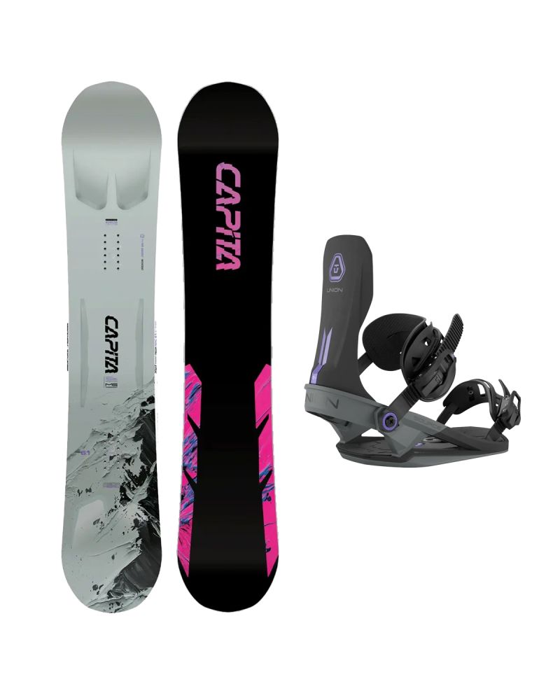 SET Placa Snowboard CAPiTA - MEGA MERCURY 2027 - 157 + Legaturi Snowboard UNION Unisex 2027 SOURCE Black