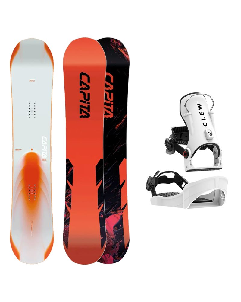 SET Placa Snowboard CAPiTA - MERCURY 2027 + Legaturi Snowboard CLEW Independence 1.0 2027 - White