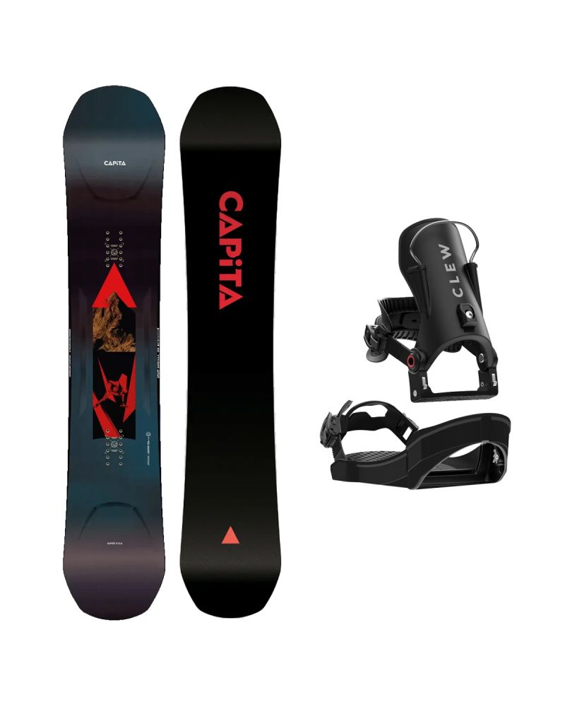 SET Placa Snowboard CAPiTA - SUPER D.O.A. 2027 + Legaturi Snowboard CLEW Independence 1.0 2027 - Black