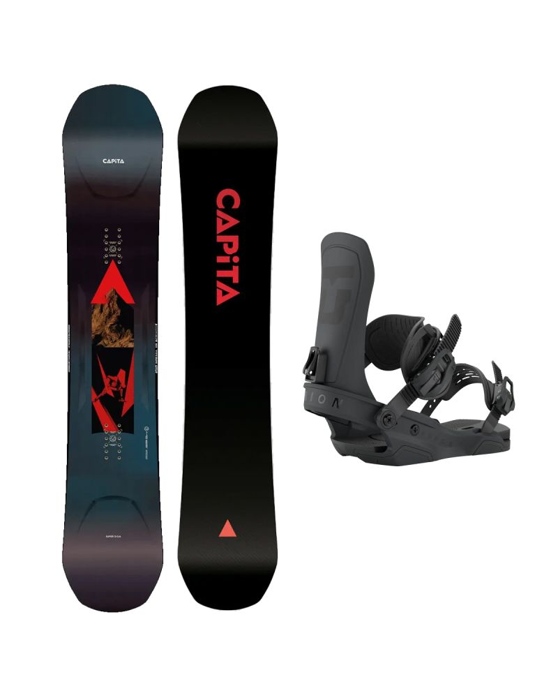 SET Placa Snowboard CAPiTA - SUPER D.O.A. 2027 + Legaturi Snowboard UNION Men's 2027 FORCE TEAM Black