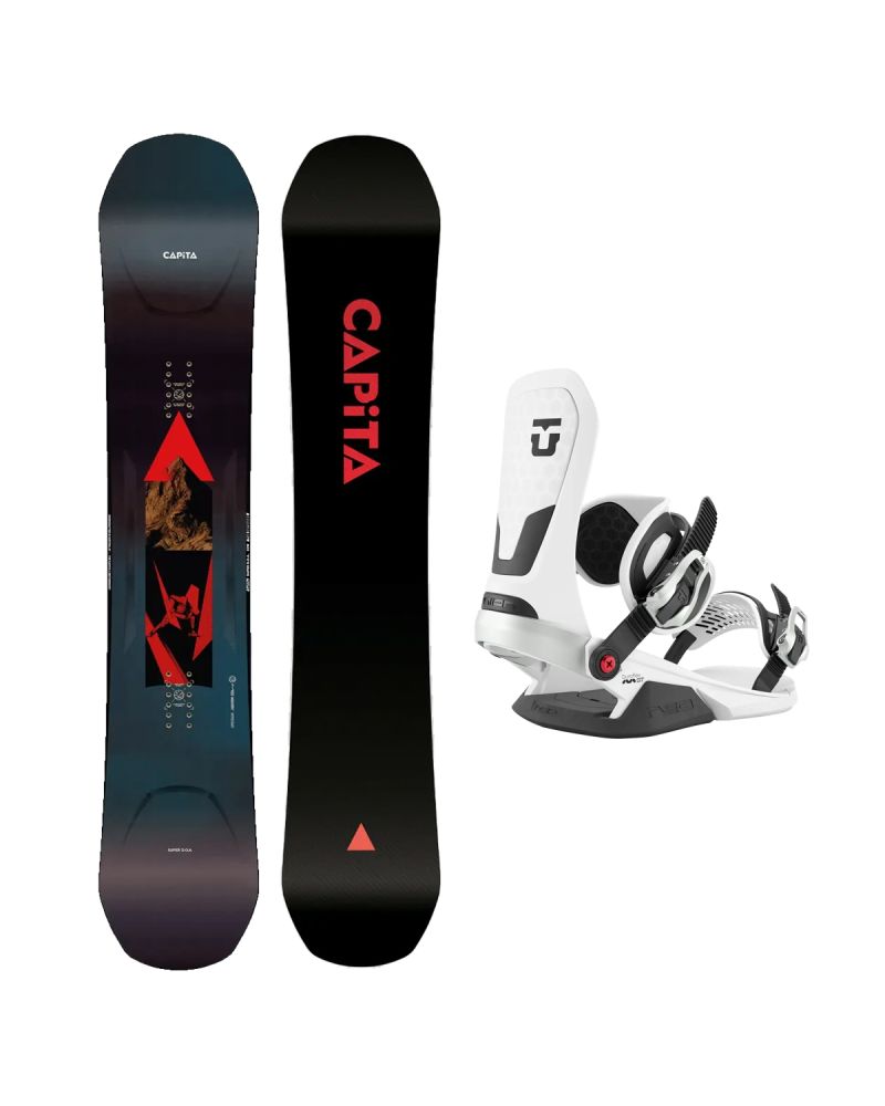 SET Placa Snowboard CAPiTA - SUPER D.O.A. 2027 + Legaturi Snowboard UNION Unisex 2027 NEO White