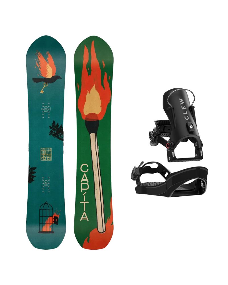 SET Placa Snowboard CAPiTA - THE EQUALIZER 2027 + Legaturi Snowboard CLEW Independence 1.0 2027 - Black