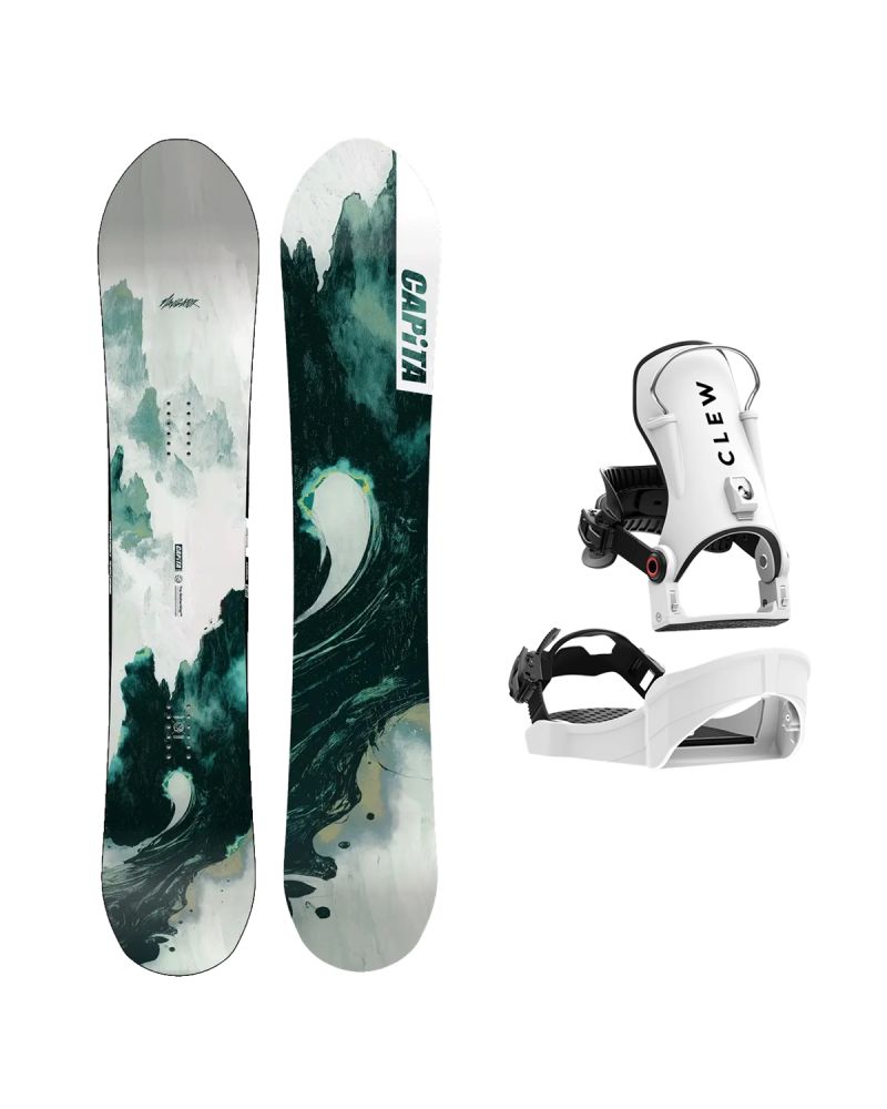 SET Placa Snowboard CAPiTA - THE NAVIGATOR 2027 - 167 + Legaturi Snowboard CLEW Independence 1.0 2027 - White
