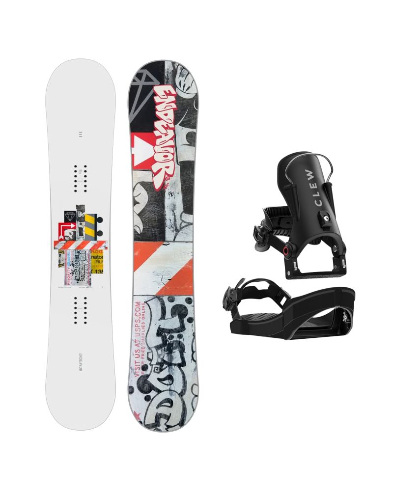 SET Placa Snowboard ENDEAVOR - Live 2026 155 + Legaturi Snowboard CLEW Independence 1.0 2027 - Black