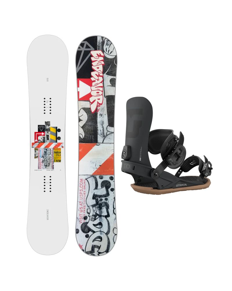 SET Placa Snowboard ENDEAVOR - Live 2026 155 + Legaturi Snowboard UNION Men's 2027 STRATA Black