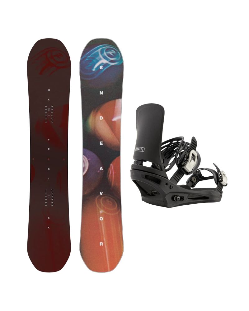 SET Placa Snowboard ENDEAVOR - Maverick 2026 + Legaturi Snowboard BURTON - Men's - CARTEL Black W27