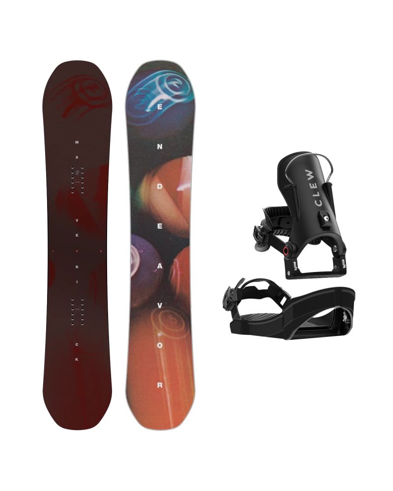 SET Placa Snowboard ENDEAVOR - Maverick 2026 + Legaturi Snowboard CLEW Independence 1.0 2027 - Black
