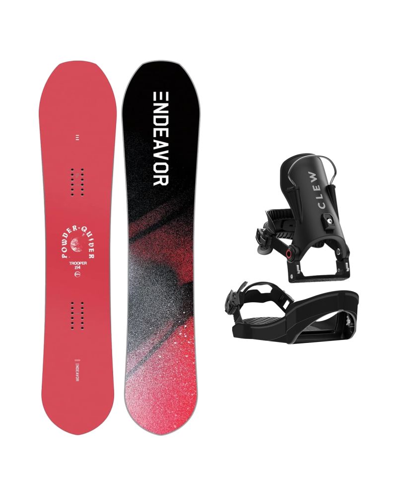 SET Placa Snowboard ENDEAVOR - Trooper PRO 2026 + Legaturi Snowboard CLEW Independence 1.0 2027 - Black