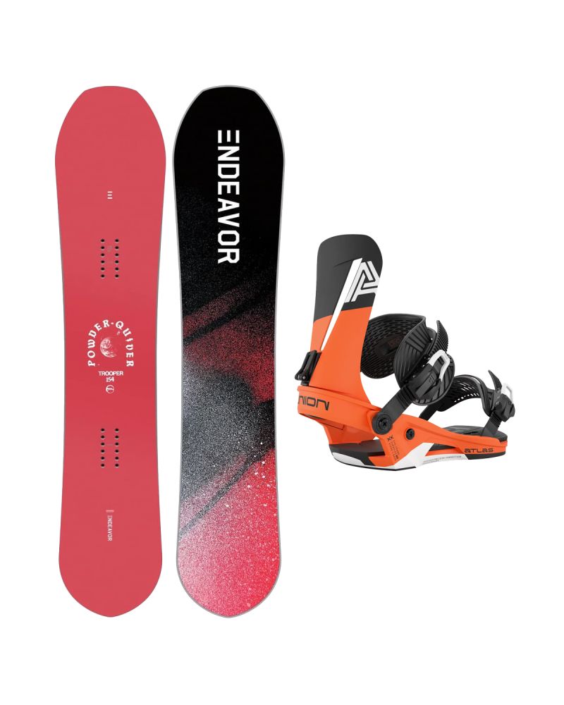 SET Placa Snowboard ENDEAVOR - Trooper PRO 2026 + Legaturi Snowboard UNION Men's 2027 ATLAS Orange