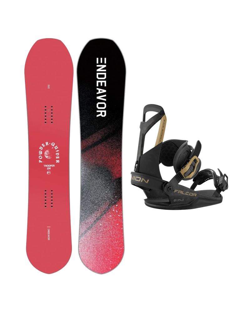 SET Placa Snowboard ENDEAVOR - Trooper PRO 2026 + Legaturi Snowboard UNION Unisex 2027 FALCOR Black
