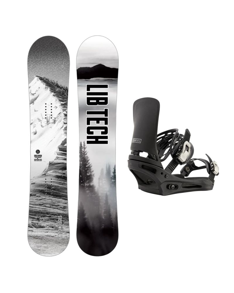 SET Placa Snowboard LIB TECH - COLD BREW 2027 + Legaturi Snowboard BURTON - Men's - CARTEL Black W27
