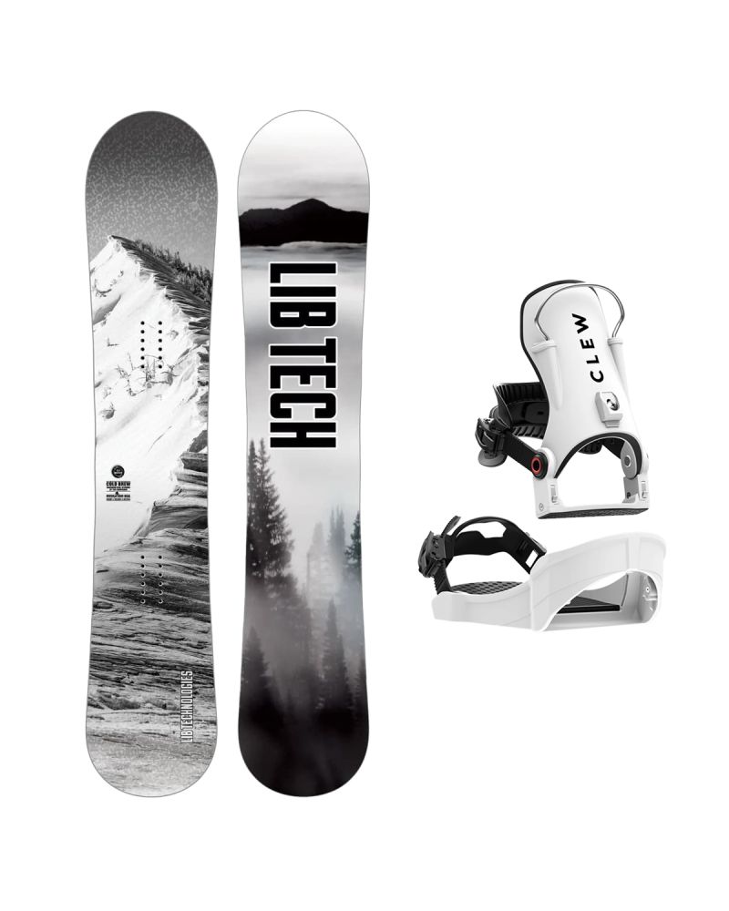 SET Placa Snowboard LIB TECH - COLD BREW 2027 + Legaturi Snowboard CLEW Independence 1.0 2027 - White