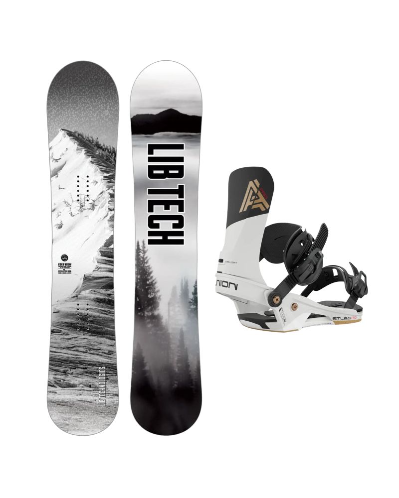 SET Placa Snowboard LIB TECH - COLD BREW 2027 + Legaturi Snowboard UNION Unisex 2027 ATLAS PRO Stone