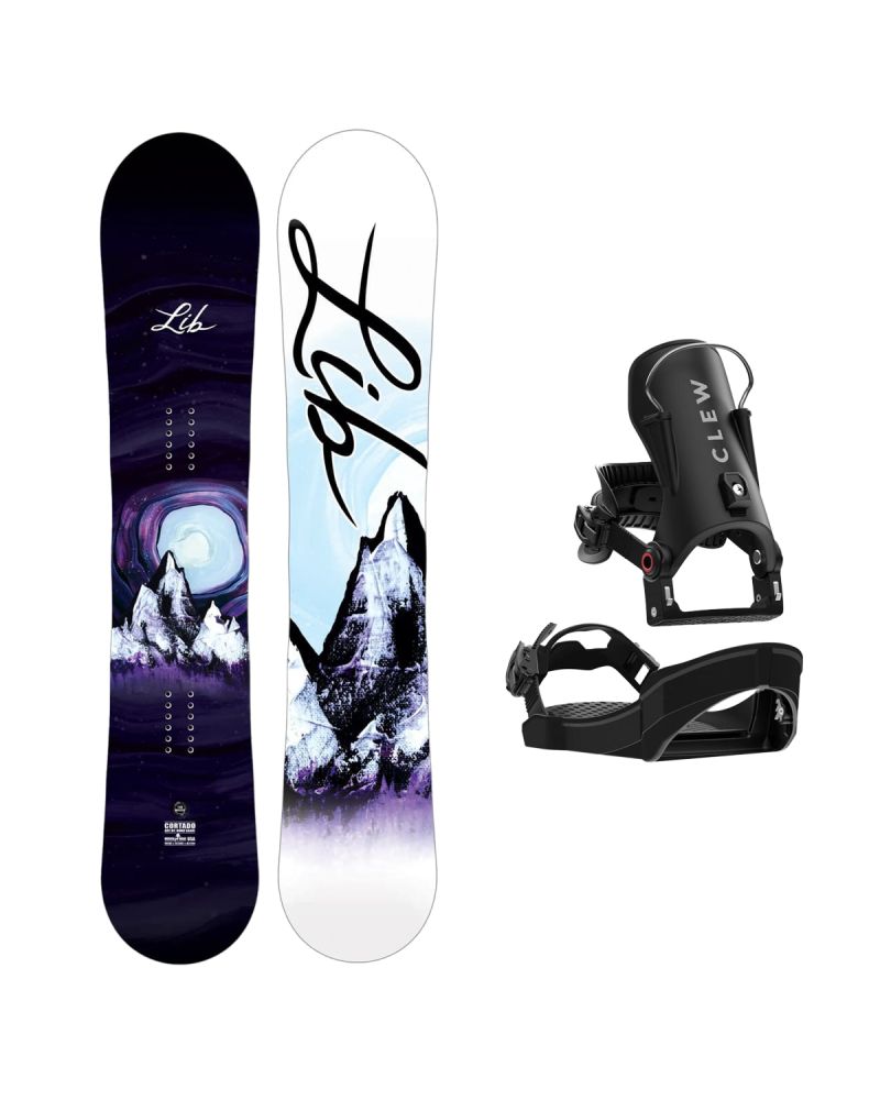 SET Placa Snowboard LIB TECH - CORTADO 2027 + Legaturi Snowboard CLEW Independence 1.0 2027 - Black