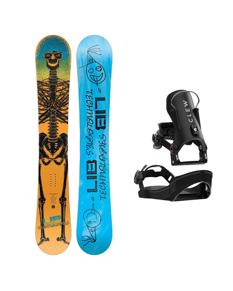 SET Placa Snowboard LIB TECH - DOUGHBOY 2027 - 185 + Legaturi Snowboard CLEW Independence 1.0 2027 - Black