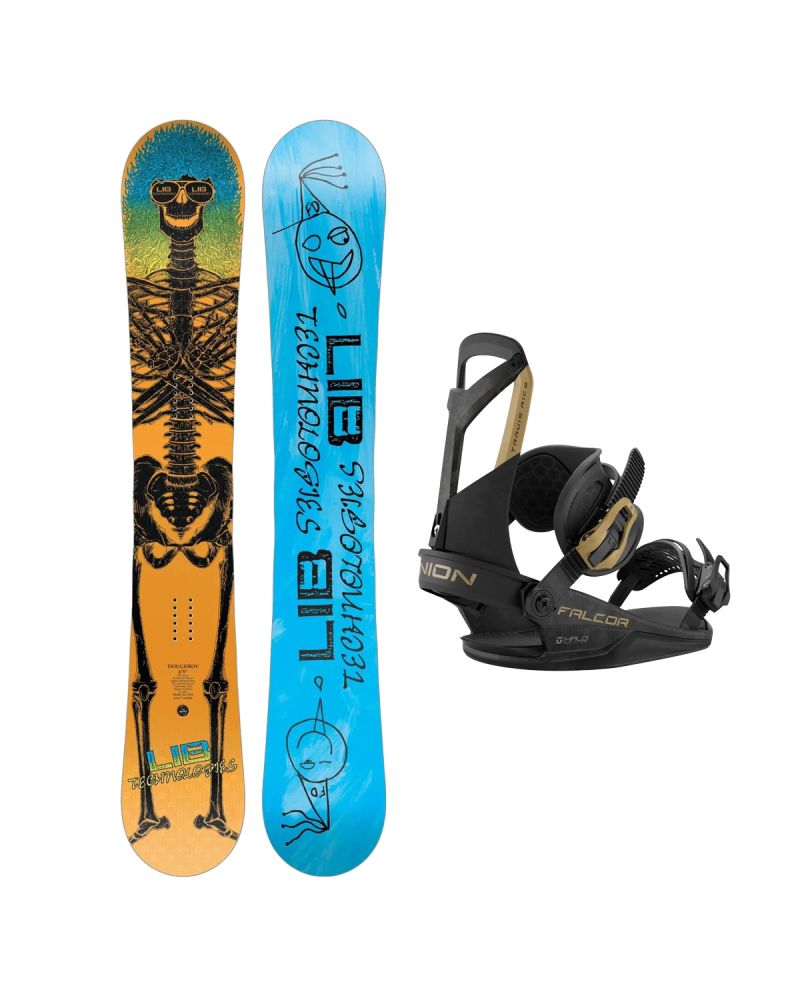 SET Placa Snowboard LIB TECH - DOUGHBOY 2027 - 185 + Legaturi Snowboard UNION Unisex 2027 FALCOR Black