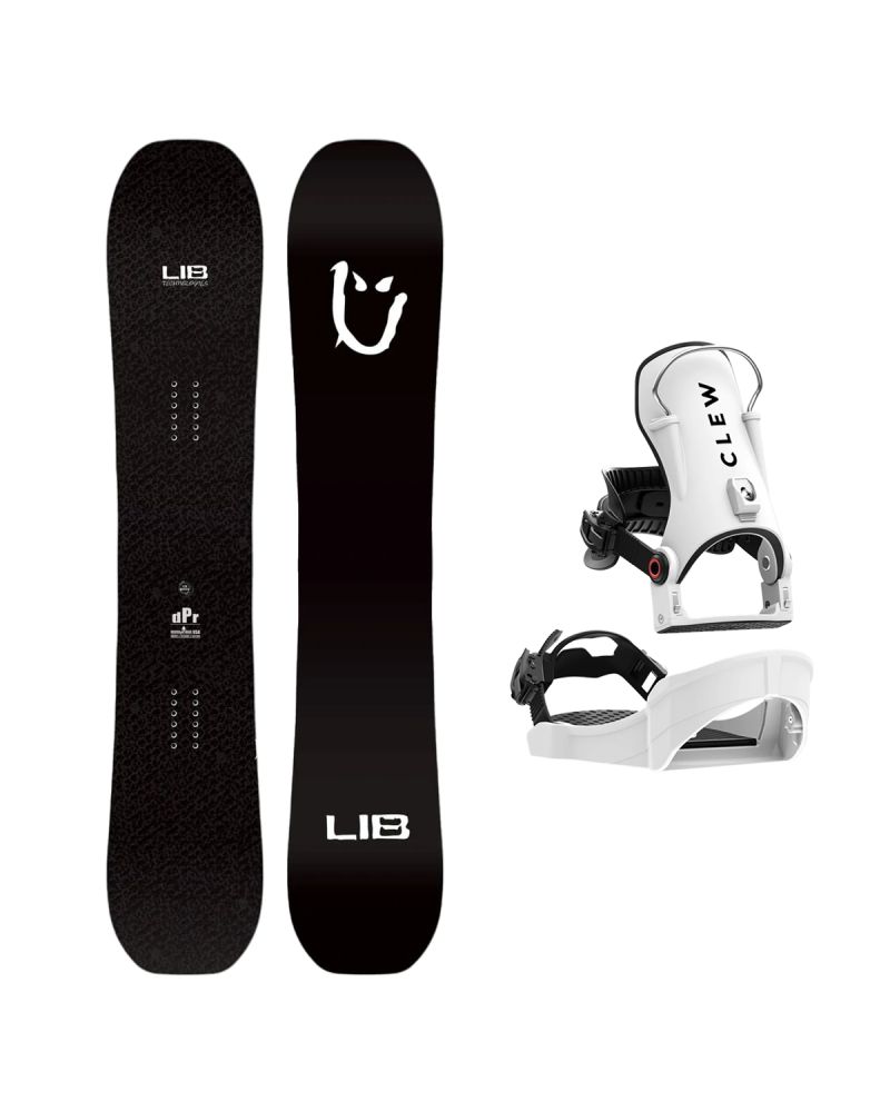 SET Placa Snowboard LIB TECH - DPR 2027 - 158 + Legaturi Snowboard CLEW Independence 1.0 2027 - White