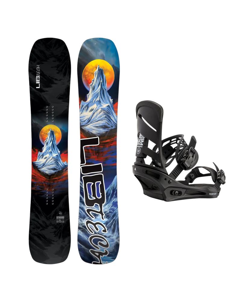 SET Placa Snowboard LIB TECH - DYNAMO 2027 - 159 + Legaturi Snowboard BURTON - Men's - MISSION Black W27