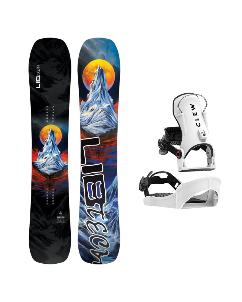 SET Placa Snowboard LIB TECH - DYNAMO 2027 - 159 + Legaturi Snowboard CLEW Independence 1.0 2027 - White