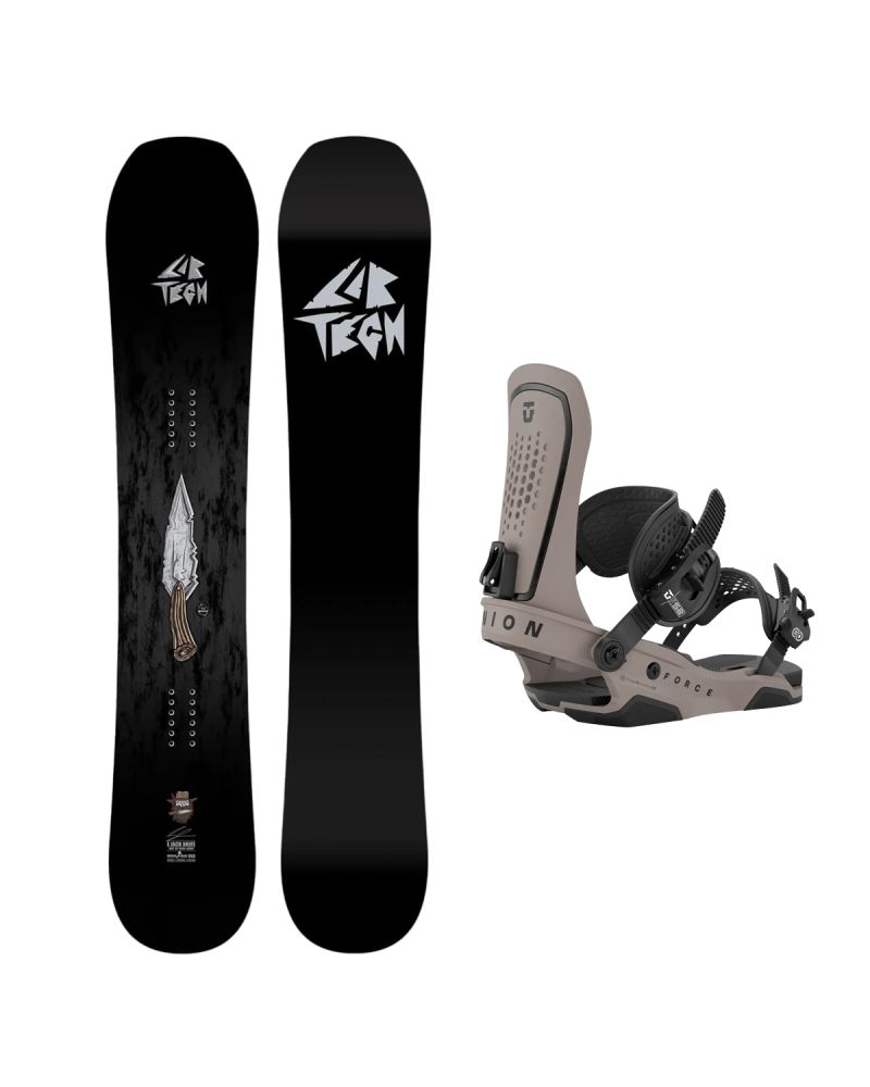SET Placa Snowboard LIB TECH - EJACK KNIFE 2027 - 157 + Legaturi Snowboard UNION Men's 2027 FORCE Brown
