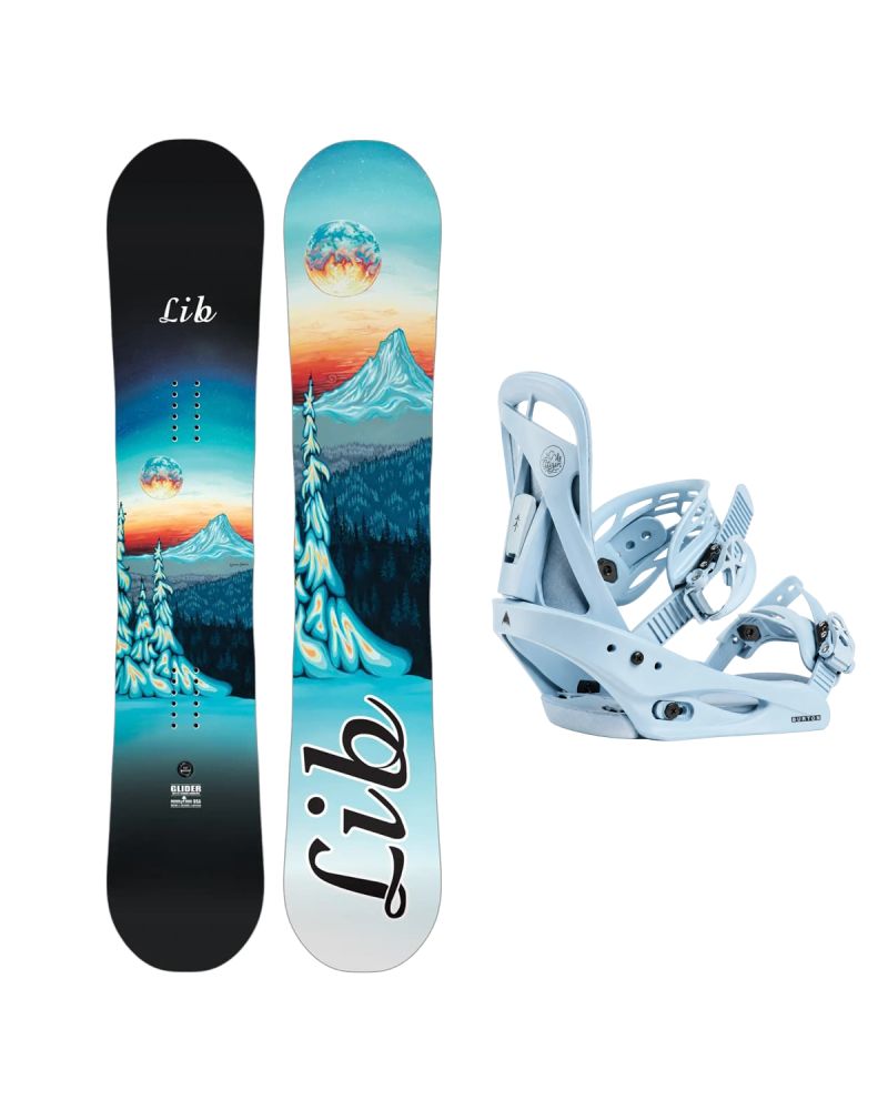 SET Placa Snowboard LIB TECH - GLIDER 2027 + Legaturi Snowboard BURTON - Women's - CITIZEN Airstream Blue W27