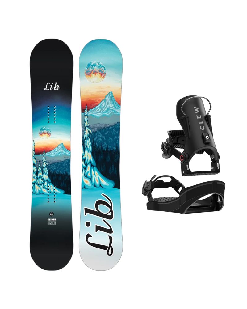SET Placa Snowboard LIB TECH - GLIDER 2027 + Legaturi Snowboard CLEW Independence 1.0 2027 - Black