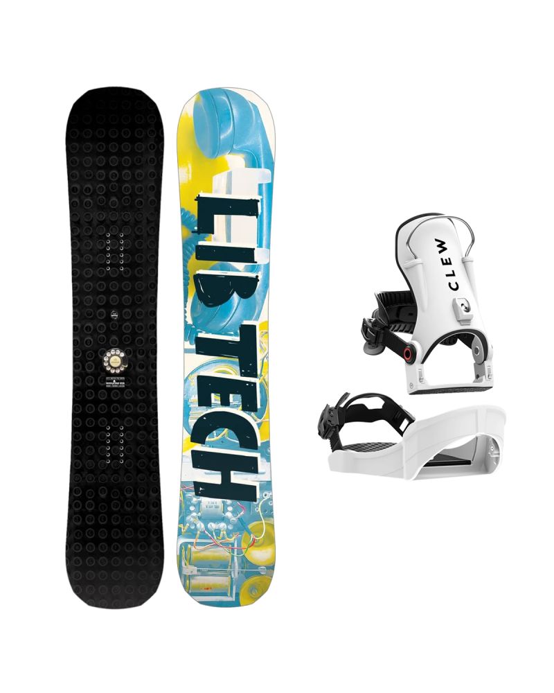 SET Placa Snowboard LIB TECH - LEGITIMIZER 2027 - 154 + Legaturi Snowboard CLEW Independence 1.0 2027 - White