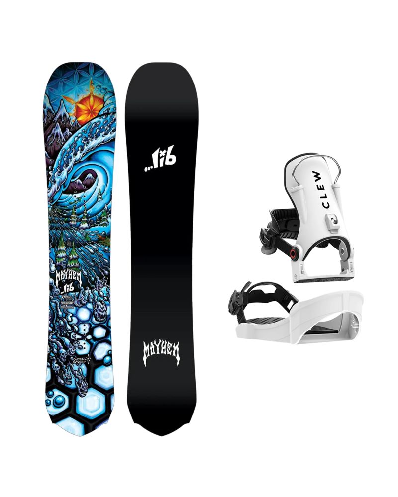 SET Placa Snowboard LIB TECH - MAYHEM ROCKET 2027 - 157.5 + Legaturi Snowboard CLEW Independence 1.0 2027 - White