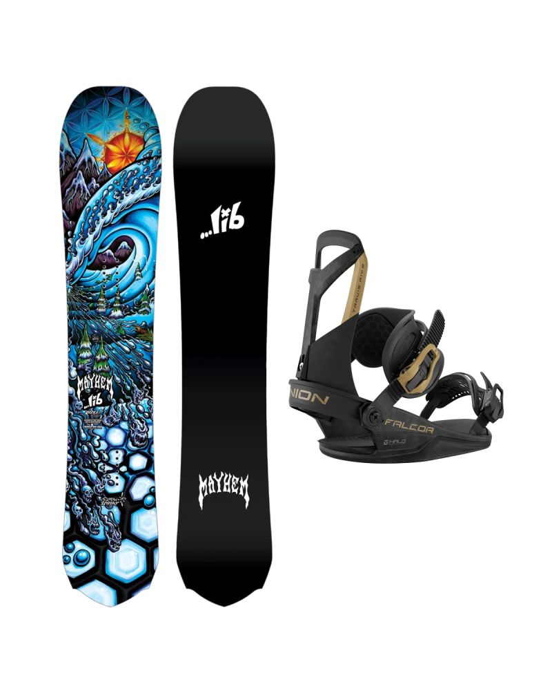 SET Placa Snowboard LIB TECH - MAYHEM ROCKET 2027 - 157.5 + Legaturi Snowboard UNION Unisex 2027 FALCOR Black