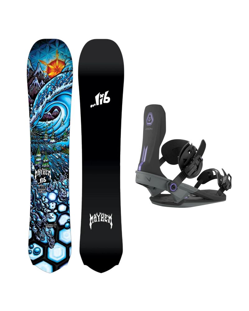 SET Placa Snowboard LIB TECH - MAYHEM ROCKET 2027 - 157.5 + Legaturi Snowboard UNION Unisex 2027 SOURCE Black