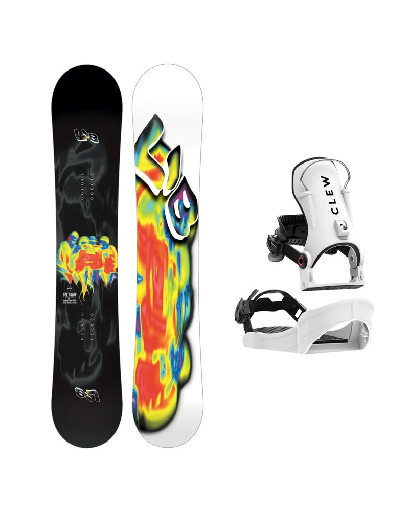 SET Placa Snowboard LIB TECH - OFF RAMP 2027 - 154 + Legaturi Snowboard CLEW Independence 1.0 2027 - White