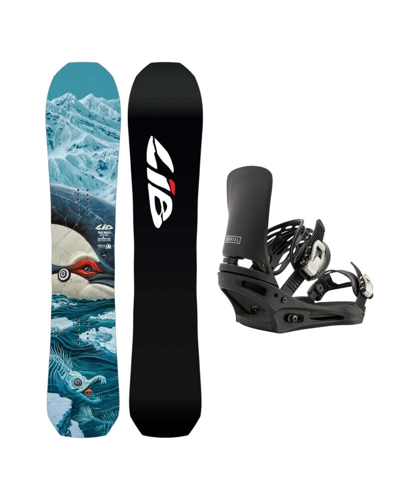 SET Placa Snowboard LIB TECH Orca II 2027 + Legaturi Snowboard BURTON - Men's - CARTEL Black W27