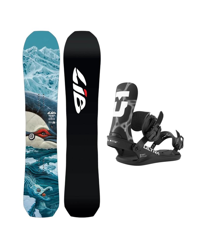SET Placa Snowboard LIB TECH Orca II 2027 + Legaturi Snowboard UNION Men's 2027 ULTRA Black