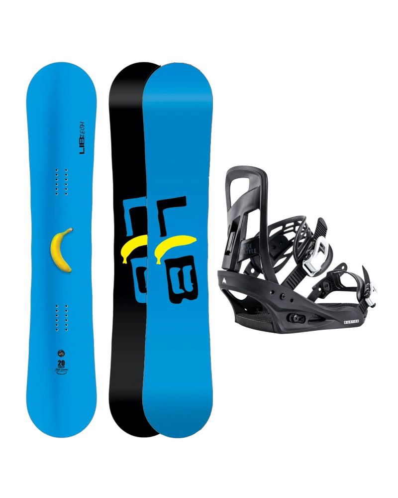 SET Placa Snowboard LIB TECH - SKATE BANANA 2027 + Legaturi Snowboard BURTON - Men's - FREESTYLE Black W27