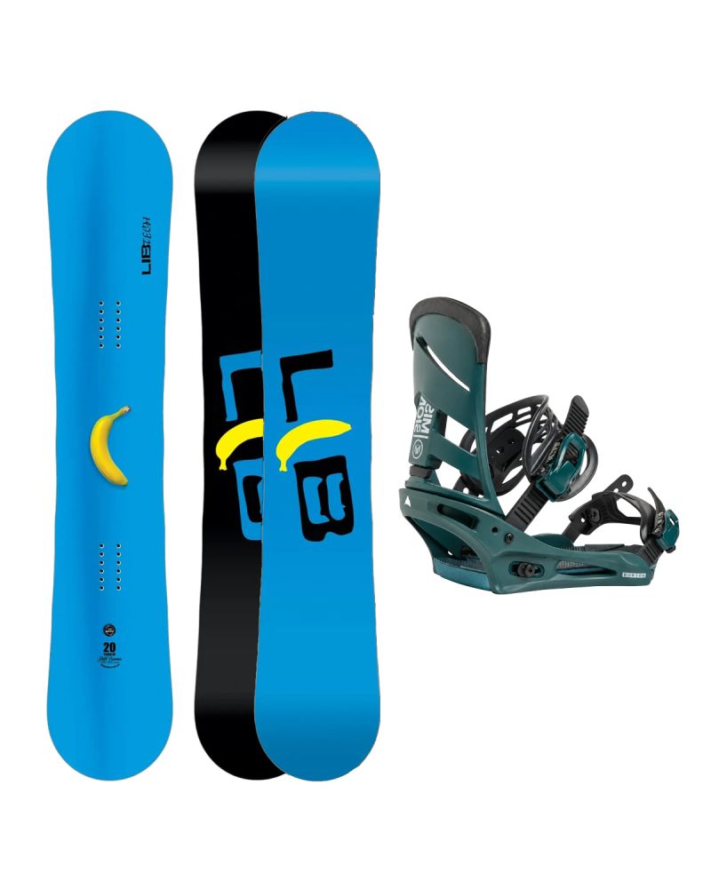 SET Placa Snowboard LIB TECH - SKATE BANANA 2027 + Legaturi Snowboard BURTON - Men's - MISSION Atlantic Teal W27