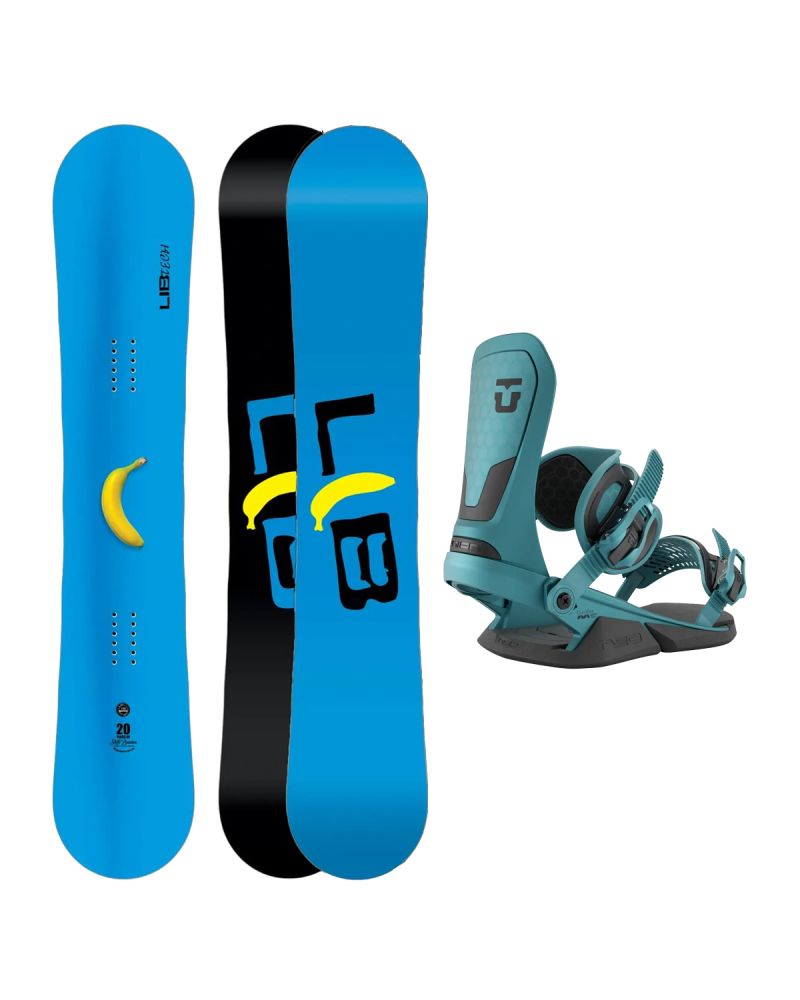 SET Placa Snowboard LIB TECH - SKATE BANANA 2027 + Legaturi Snowboard UNION Unisex 2027 NEO Green
