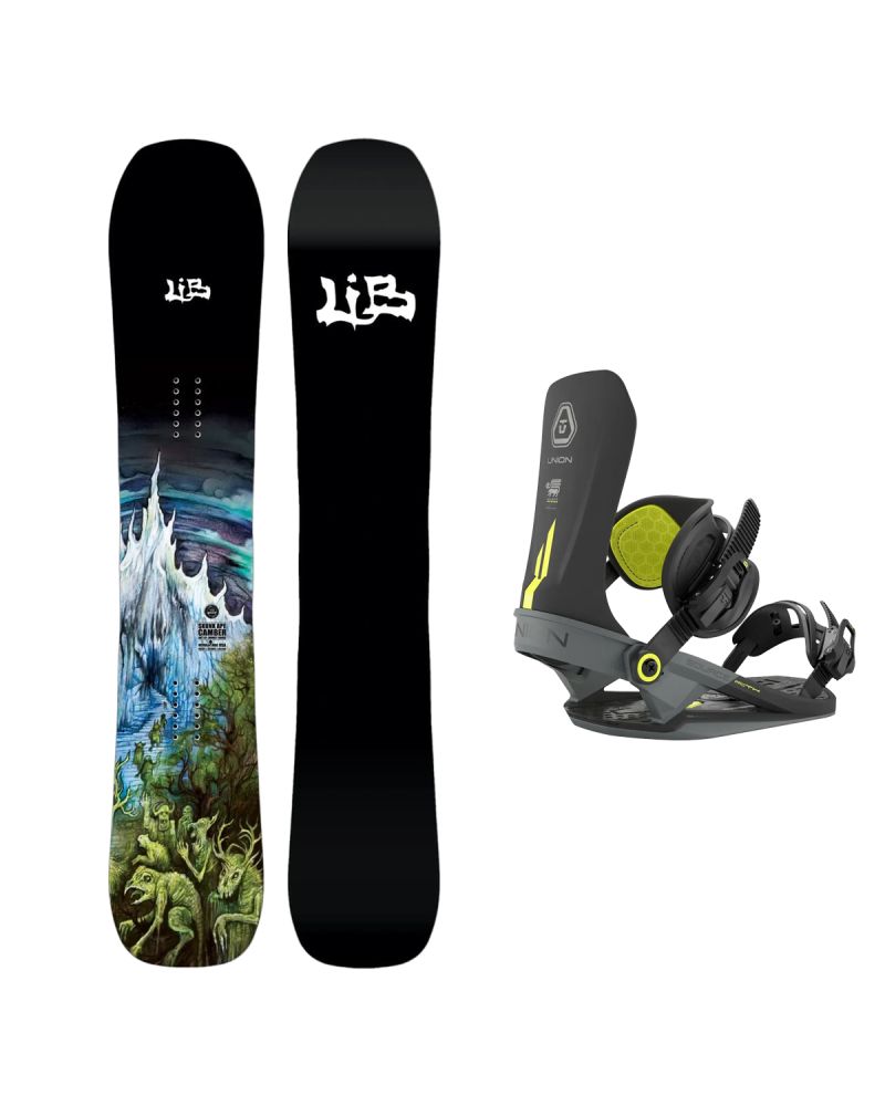 SET Placa Snowboard LIB TECH - SKUNK APE CAMBER 2027 + Legaturi Snowboard UNION Unisex 2027 SOURCE PRO TH Black